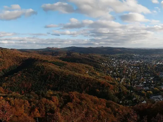 Blick vom Lohrberg auf die Frankfurter Skyline